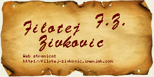 Filotej Živković vizit kartica